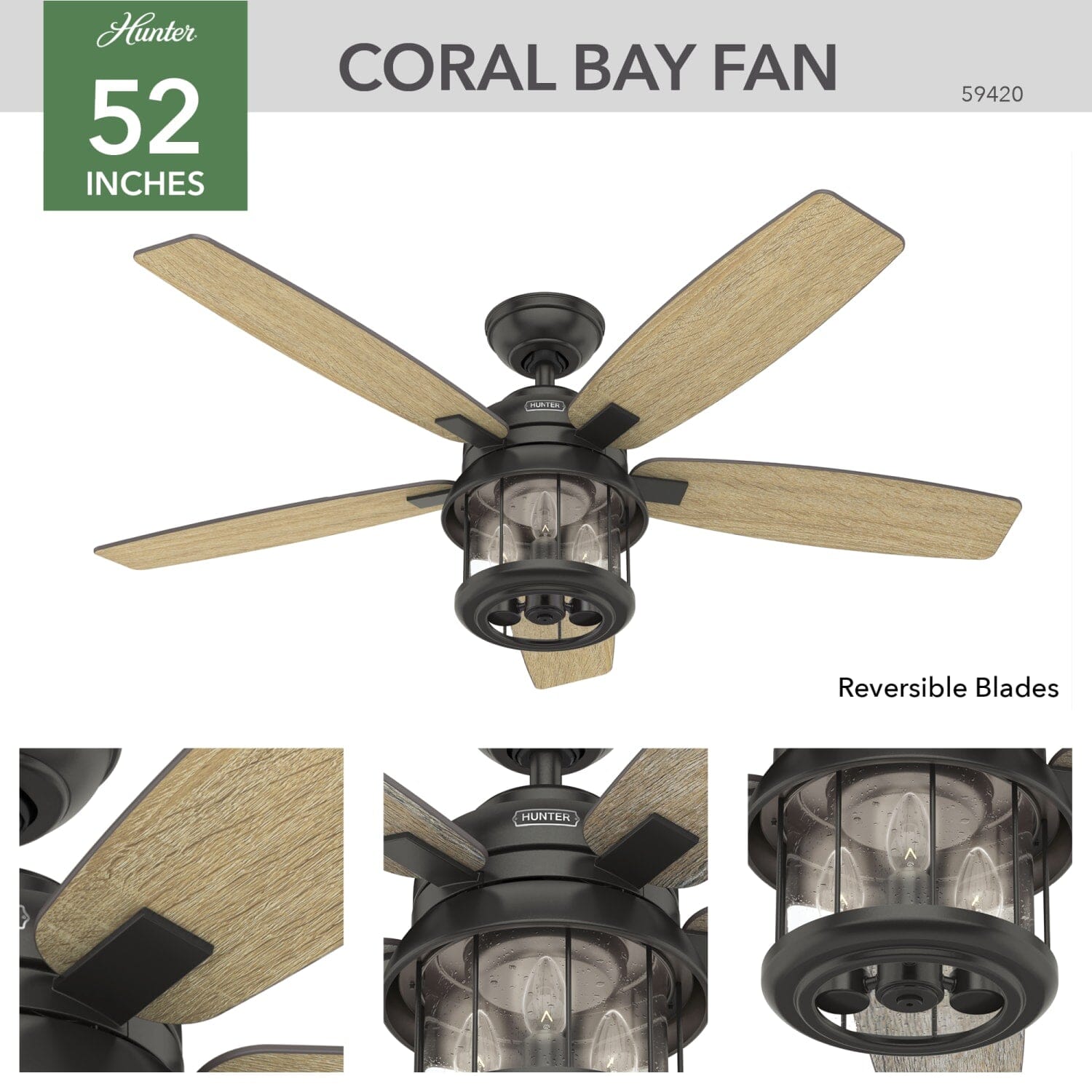 Coral Bay Outdoor with Light 52 inch - Image 2