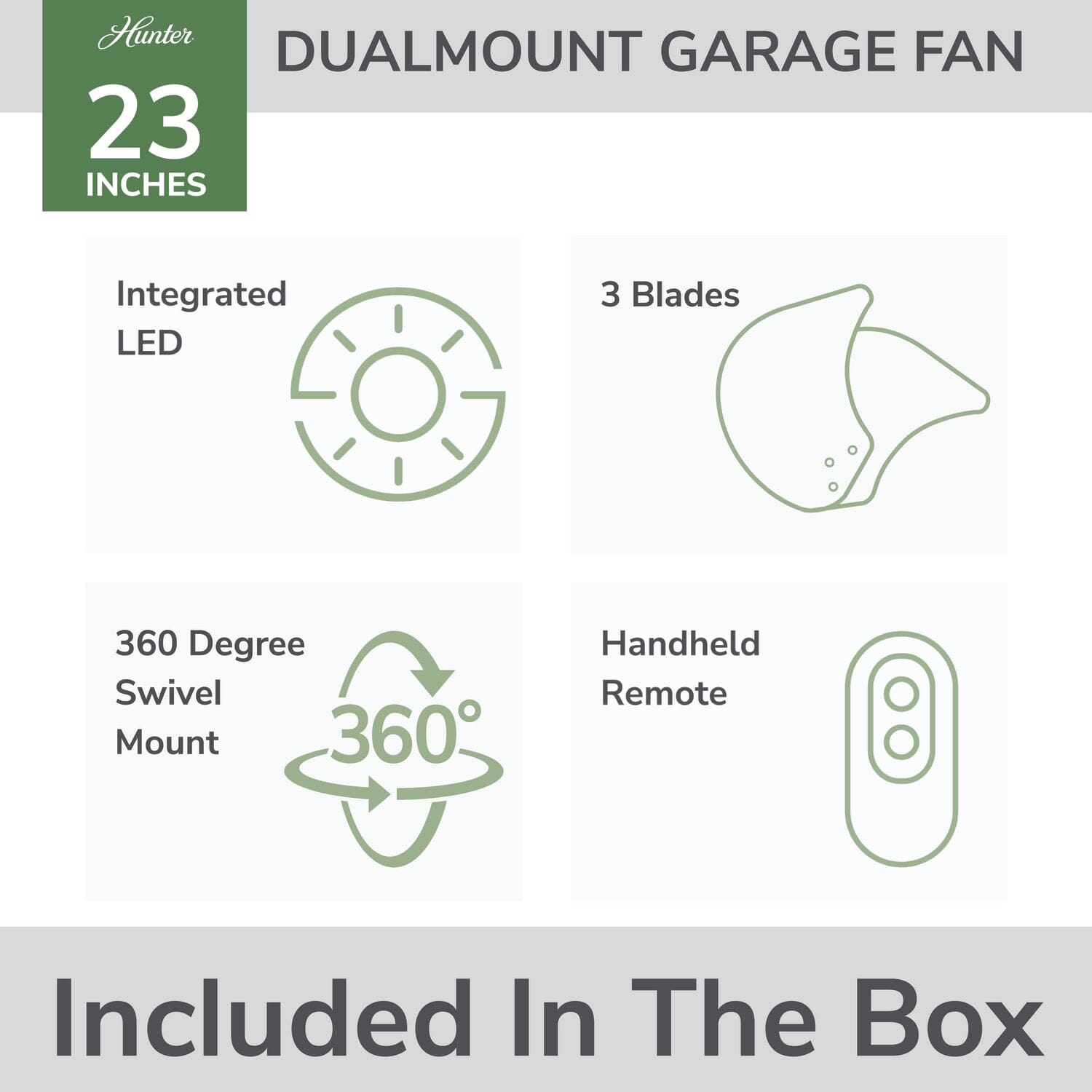 DualMount Garage Fan Heavy Duty with LED Light 6 Speed High Velocity - Image 5