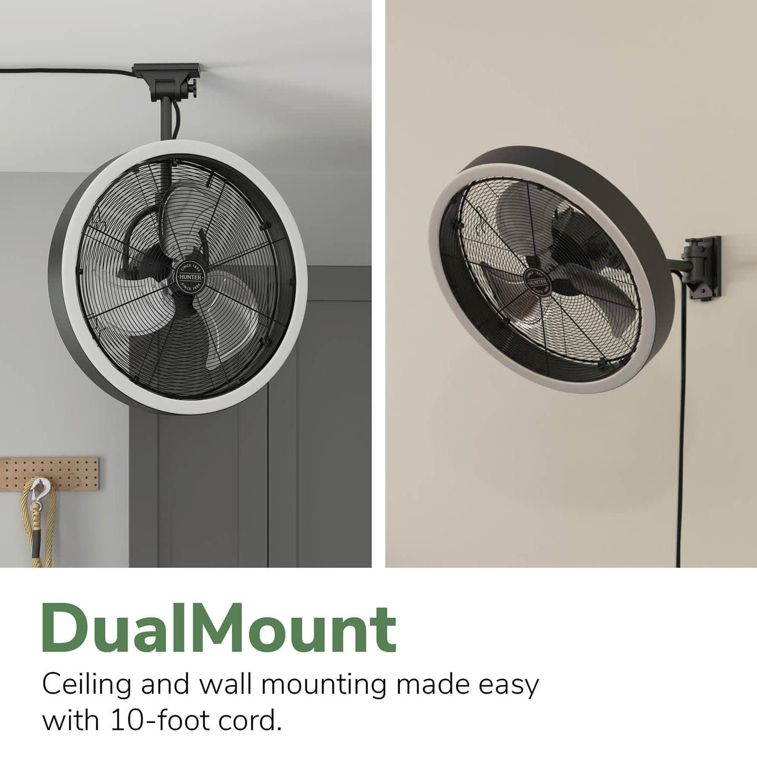 DualMount Garage Fan Heavy Duty with LED Light 6 Speed High Velocity - Image 6