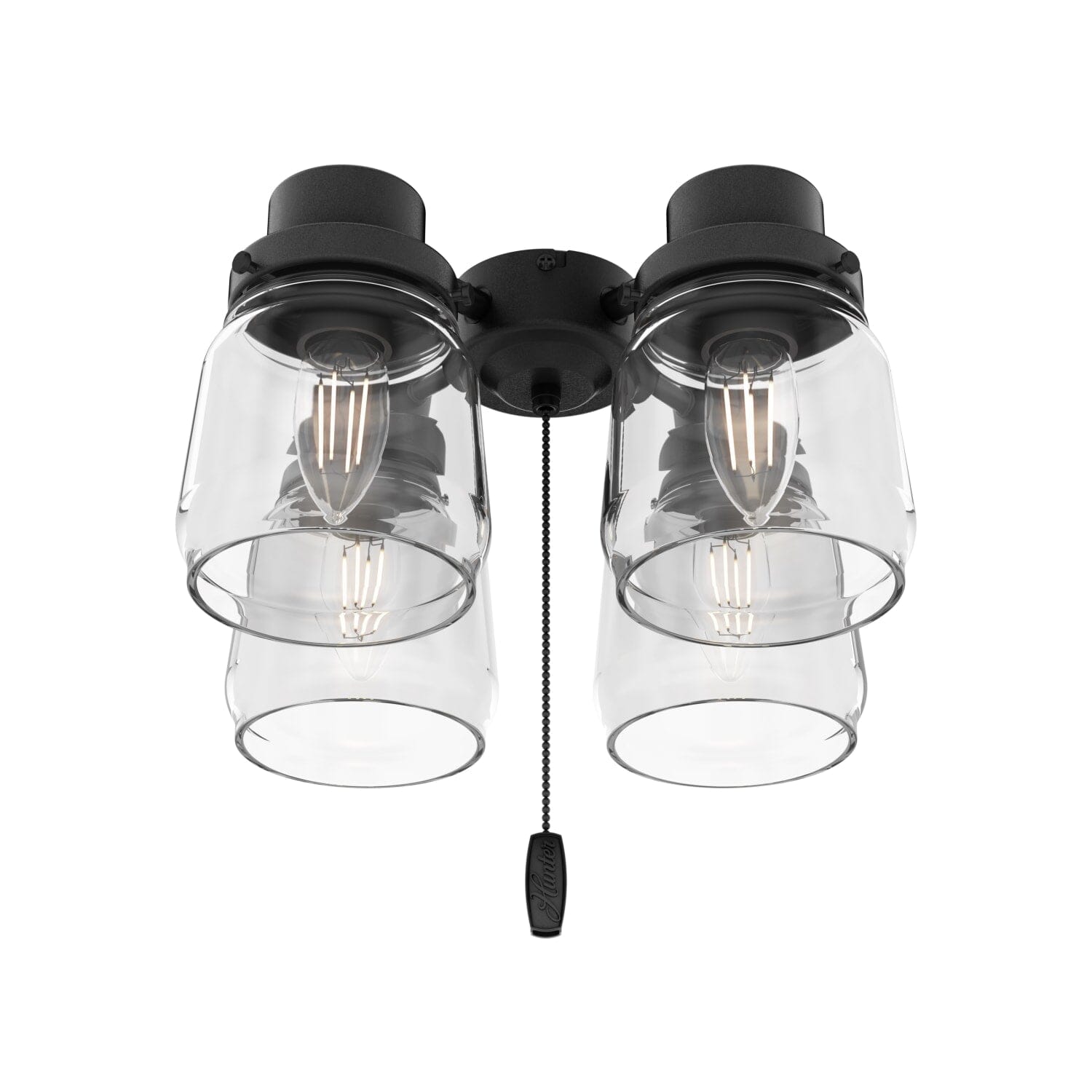 Original 4 Light Accessory Fitter and Glass, Matte Black - 99386