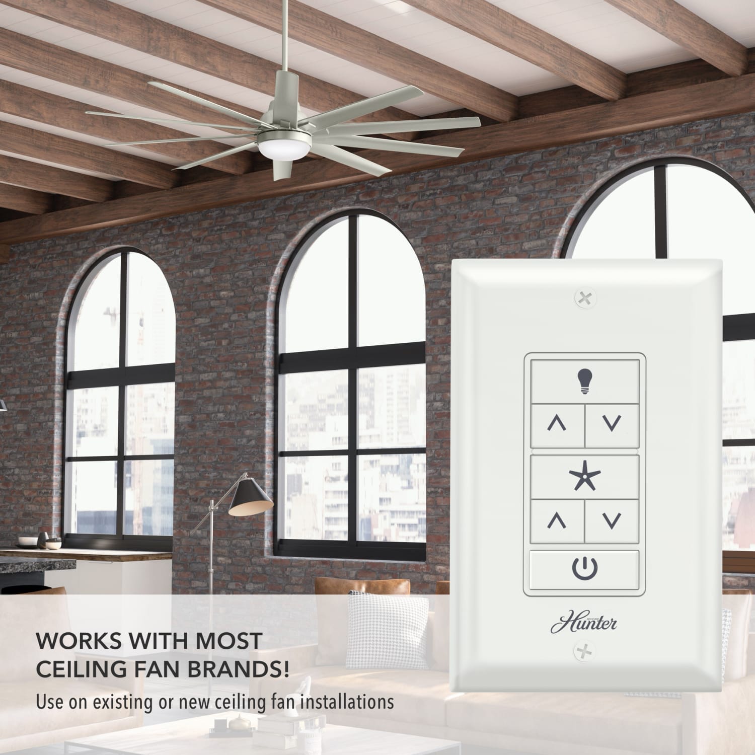 Universal Fan-Light Wall Control (Receiver Not Included) - 99815 - Image 2