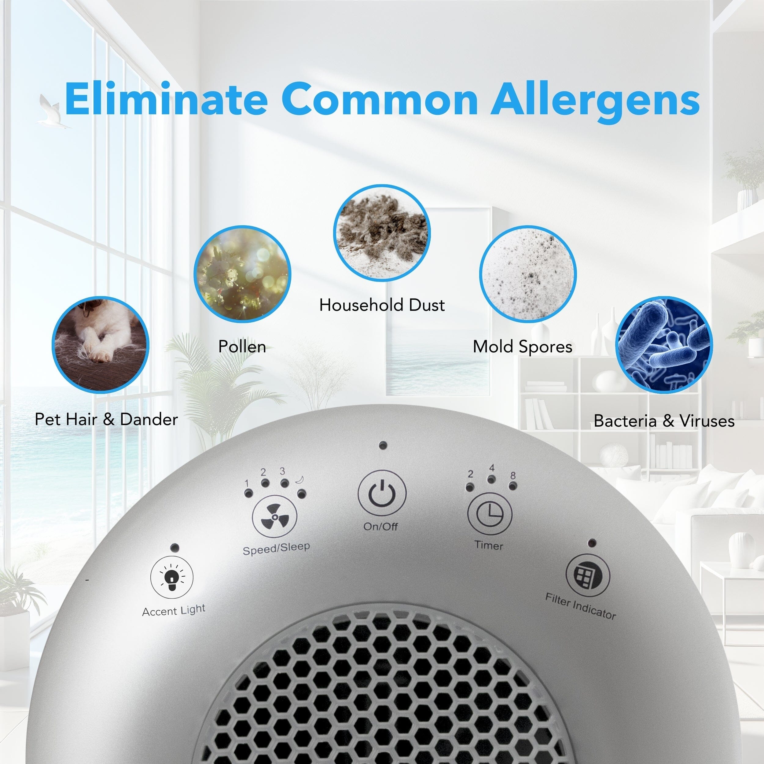 Hunter Fan HP450UV True HEPA UVC Light Technology Air Purifier - Image 4