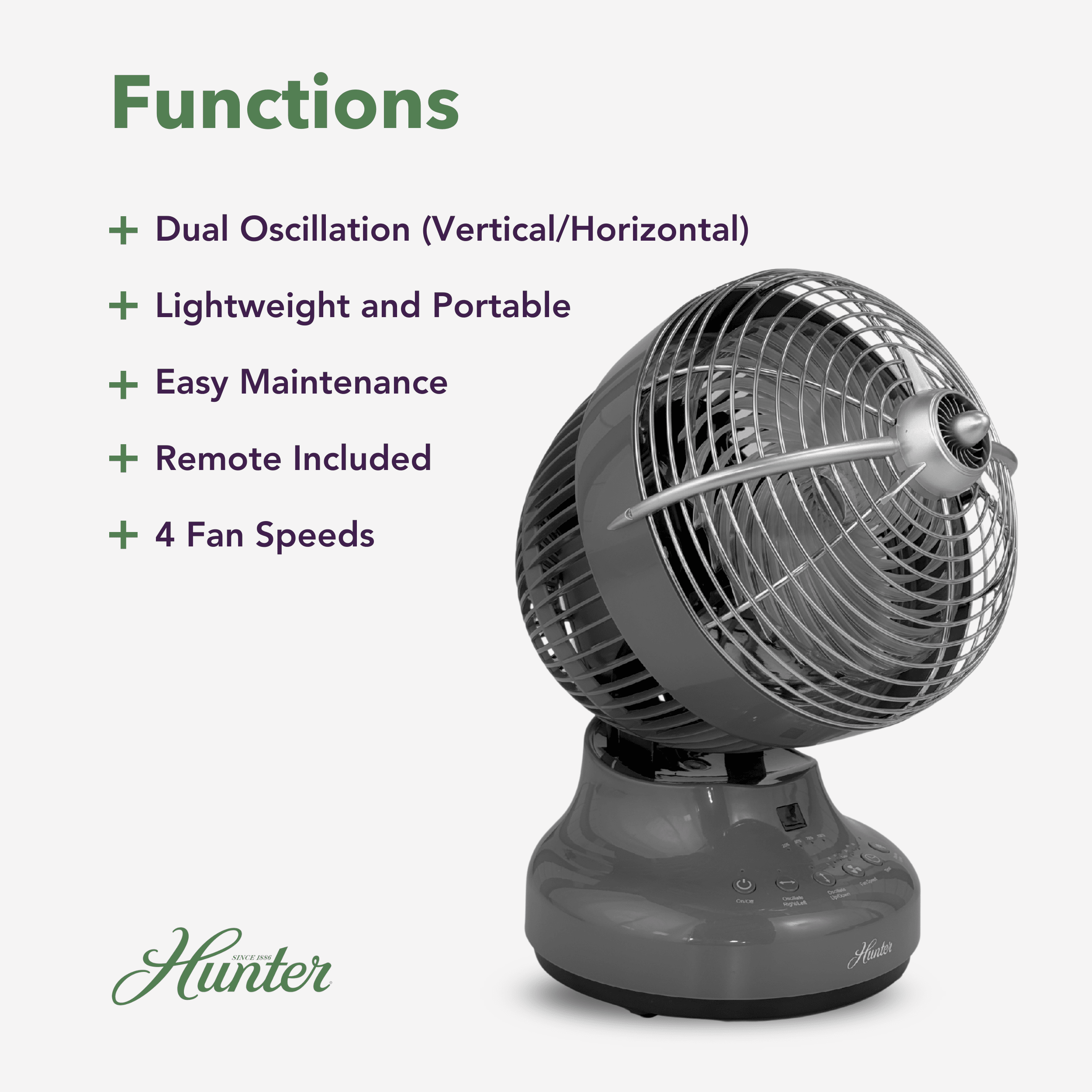 Hunter Cordless Oscillating Fan - Image 4