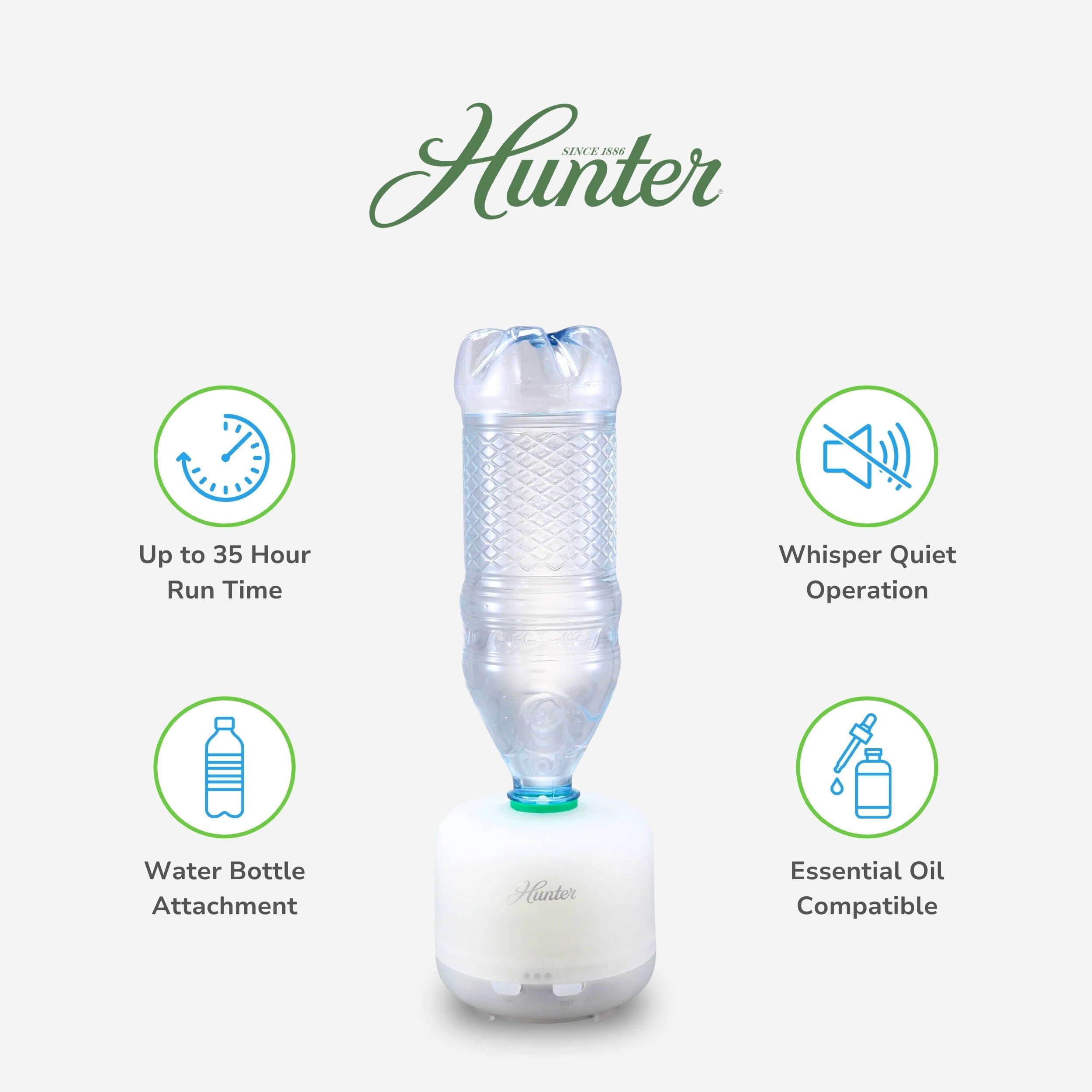 Hunter XJ-520 Aromatic LED Personal Ultrasonic Humidifier - Image 3