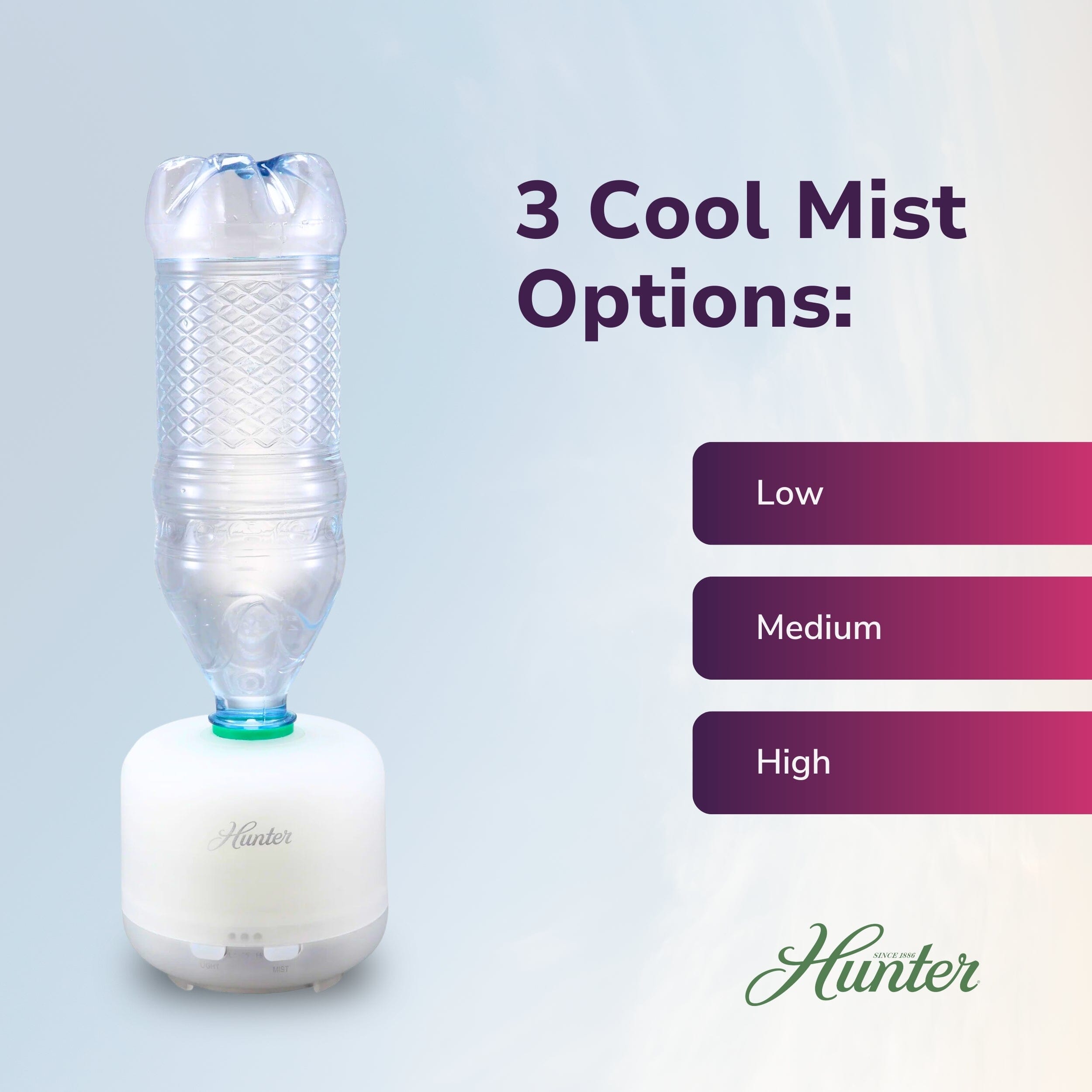 Hunter XJ-520 Aromatic LED Personal Ultrasonic Humidifier - Image 4